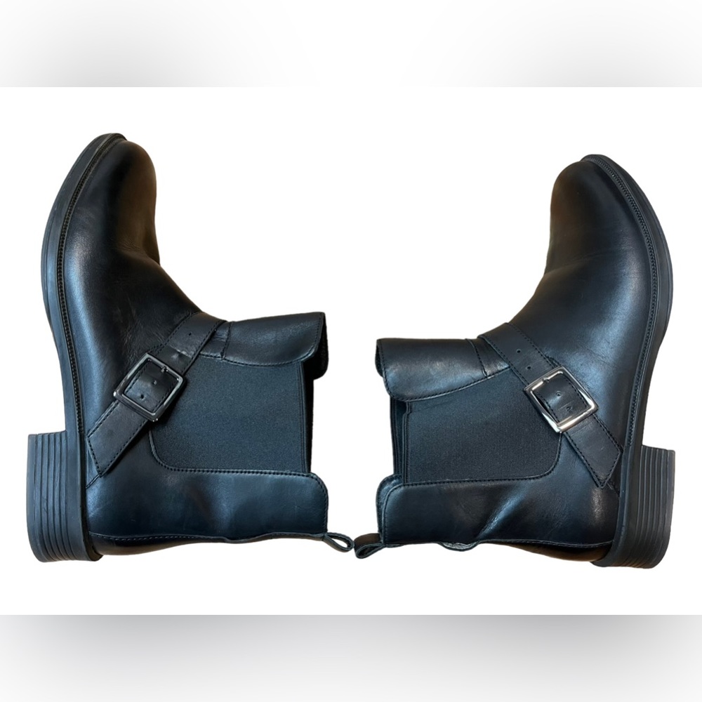 Black Ankle Boot Size 40 9.5 Umberto Raffini Tanya Slip On
